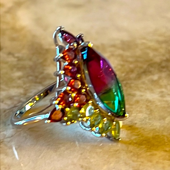 Watermelon Quartz Ring - Picture 2 of 3